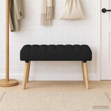 Klupa s utorima Crna 80 x 40 x 46 cm Tkanina | shoptok.hr