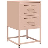 vidaXL Noćni ormarići 2 kom ružičasti 36 x 39 x 60,5 cm čelični | shoptok.hr
