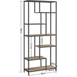  Polica za knjige u stilu potkrovlja - Sonoma - LLS119B11 | shoptok.hr