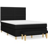 Krevet s oprugama i madracem crni 140 x 190 cm od tkanine | shoptok.hr