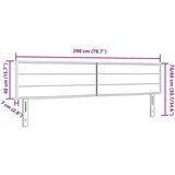 vidaXL Naslon za glavo Svetlo siva Blago 200 x 7 x 78 cm | Shoptok.si