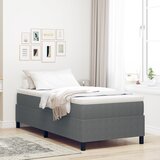 vidaXL Postelja s pomičnim okvirjem Svetlo siva 90x200 cm Kordurojska tkanina | Shoptok.si