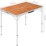  Sklopivi stol za kampiranje s 2 klupe aluminijski smeđi | shoptok.hr