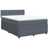 Krevet s oprugama i madracem tamnosivi 160x200 cm baršunasti | shoptok.hr