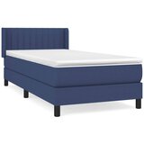  Krevet s oprugama i madracem plavi 80x200 cm od tkanine | shoptok.hr