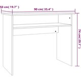 Radni stol boja dimljenog hrasta 90x50x74 cm konstruirano drvo | shoptok.hr