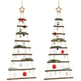  Viseća božićna drvca s vrhom zvijezda 2 kom 55x120 cm prirodne grane Cijene