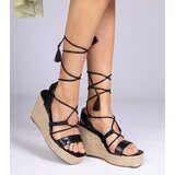 Gemre marka niezdefiniowana Black wedge espadrille sandals Klea | shoptok.hr