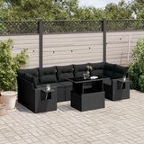 vidaXL 8-dijelni set vrtnih sofa od poliratana s jastucima crni | shoptok.hr
