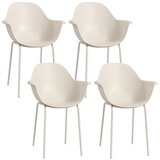  Set od 4 vrtne stolice vanjske stolice vrtna stolica moderan dizajn 59 cm x 55 cm x 84 cm siva Cijene