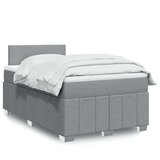 vidaXL Krevet s oprugama i madracem svjetlosivi 120x190 cm od tkanine | shoptok.hr