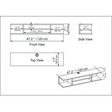 Hanah home TV komoda Pivot, 120x23x29,5 cm, Orah | Eponuda.ba