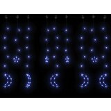 vidaXL Okrasne lučke zvezde in lune z daljincem 138 LED lučk modre | Shoptok.si