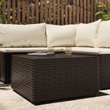 vidaXL Kvadratna vrtna klubska mizica rjava 50x50x30 cm poli ratan | Shoptok.si