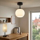 Brilagi LED plafonski luster RETRO GLASS 1xE27/60W/230V Ø 15 cm crna/bela | Eponuda.com