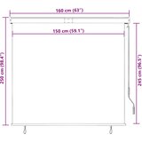  Vanjska roleta 160 x 250 cm krem | shoptok.hr