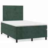  The Living Store Box spring postelja z vzmetnico temno zelen 120x190 cm žamet - Box Spring Postelja, (21450485) Cene