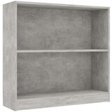 vidaXL Polica za knjige boja betona 80x24x75 cm konstruirano drvo | shoptok.hr