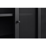 Unique Furniture Crni metalni ormarić s kliznim vratima 90x140x40 cm Veep – | shoptok.hr
