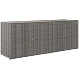  Vrtni ormarić za pohranu sivi 198x55 5x80 cm od poliratana | shoptok.hr