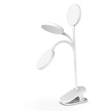 COLORWAY LED Stolna Lampa Fleksibilna i S Kopčom 2 s Ugrađenom Baterijom Bijela | shoptok.hr