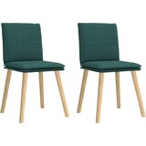 vidaXL Jedilni stoli 2 kosa temno zeleno blago, (21822404) | Shoptok.si