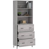  Visoka komoda siva sonome 69,5x34x180 cm od konstruiranog drva | shoptok.hr