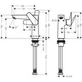 Hansgrohe enoročna armatura za umivalnik Talis E 150 brez zgornjega dela sifona (71755000) Cene