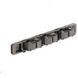 INF Wall-Mounted Mop and Broom Rack 40cm – Space Aluminum 3 Clips 4 Hooks, (5000158290) | Shoptok.si