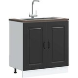 vidaXL Osnovna omarica za umivalnik Kalmar črna 80x46x81,5 cm | Shoptok.si