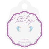 Tutu Biju modni uhančki dolphin 8.0 mm - silver light blue - TDO80S018 Cene