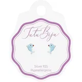 modni uhančki dolphin 8.0 mm - silver light blue - TDO80S018