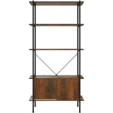  Polica s 5 razina i ormarićem 80 x 40 x 163 cm od čelika i drva | shoptok.hr