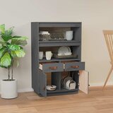  Visoka komoda siva 67 x 40 x 108,5 cm od masivne borovine | Eponuda.com