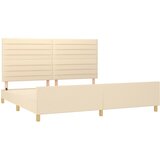  Okvir za krevet bez madraca krem 200x200 cm od tkanine | shoptok.hr