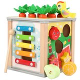  Drveni edukativni razvrstač kocki 5u1 puzzle box blocks | shoptok.hr