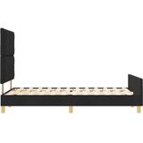  Krevetna konstrukcija s uzglavljem Crna 120 x 200 cm tkanina | Eponuda.com