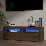 The Living Store TV omarica z LED lučkami rjav hrast 120x35x40 cm - TV Omarica, (21376235) Cene