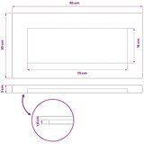  Pravokutni stolni vrh 90 x 30 x 3 cm Pravokutni - Bijela 90 x 55 x 3 5 cm Pravokutno | shoptok.hr
