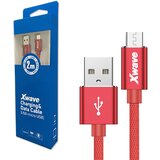 X Wave Kabl USB2.0 na Micro USB 2M2Aaluminiumupletenicrveni | ePonuda.com