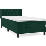 Box spring krevet s madracem tamnozeleni 80 x 200 cm baršunasti | shoptok.hr