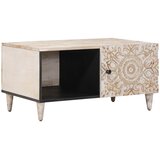  Kava Stol Bijelo 80 x 50 x 40 cm Čvrsto drvo manga | shoptok.hr