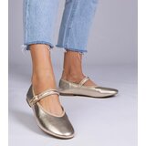 Gemre Golden women's ballet flats with a buckle Mollis | Shoptok.si