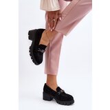 VINCEZA Black Loafers on Chunky Heel Eriella | Shoptok.si