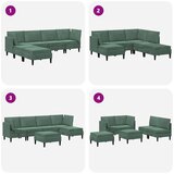  Komplet pohištva za dnevno sobo 6 pcs Morsko zelena Žamet, (5000283100) | Shoptok.si