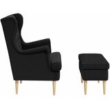  Fotelja s footstoolom 2 kom. Crna Bouclé | shoptok.hr