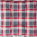  Jastuk za palete crveni karirani 80 x 80 x 12 cm od tkanine | shoptok.hr