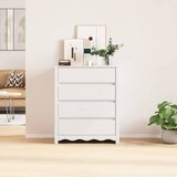  Komoda Drammen Bijelo 76,5 x 40 x 91 cm Čvrsto borovo drvo | shoptok.hr