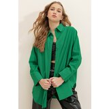 Trend Alaçatı Stili Shirt - Green - Relaxed fit Cene