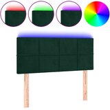  LED uzglavlje tamnozeleno 80 x 5 x 78/88 cm baršunasto | shoptok.hr